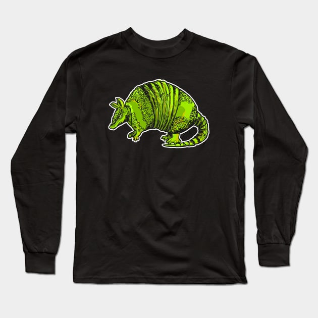 Green Armadillo Long Sleeve T-Shirt by saitken